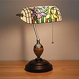 Tiffany Bankers Schreibtischlampe Vintage Glasmalerei Tischlampe für Büro & Zuhause TBD-071